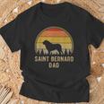 Bernhardiner Hund Papaintage Bernhardiner Liebhaber T-Shirt Geschenke für alte Männer