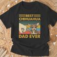Best Chihuahua Dad Ever Retro Vintage Sunse T-Shirt Gifts for Old Men