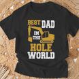 Best Dad In The Hole World Construction Dad T-Shirt Gifts for Old Men