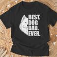 Best Dog Dad Ever Samoyed Cadeau Propriétaires De Chiens T-Shirt Cadeaux pour les vieillards