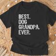 Best Dog Grandpa Ever Cool Camiseta unisex Regalos para ancianos