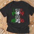 Bester Papa Der Welt Italian Italian Slogan T-Shirt Geschenke für alte Männer