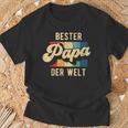 Bester Papa Der Welt Retrointage Saying Father's Day T-Shirt Geschenke für alte Männer