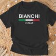 Bianchi Italian Name Family Surname Italy Flag Italia T-Shirt Geschenke für alte Männer