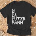Biba Butzemann Schwarzes T-Shirt, Graffiti-Schrift Design Geschenke für alte Männer