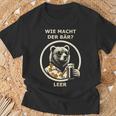 Bier Wie Macht Der Bär Leer T-Shirt Geschenke für alte Männer