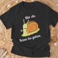 Bin Da Kann Losgehen Snails Fun Sayings T-Shirt Geschenke für alte Männer