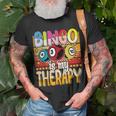 Bingo Is My Therapy Bingo Player Gambling Bingo T-Shirt Gifts for Old Men