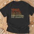 Birthday Vintage 1960 Man Myth Legend T-Shirt Geschenke für alte Männer