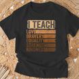 Black History Month Apparel I Teach Black History Teacher T-Shirt Gifts for Old Men