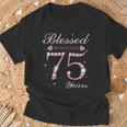 Blessed By God For 75 Years Old 75Th Birthday Party B-Day T-Shirt Gifts for Old Men
