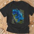 Blue Poison Dart Frog Colored Exotic Animal Amphibian Pet T-Shirt Gifts for Old Men