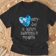 Blue Puzzle Heart T-Shirt Gifts for Old Men
