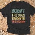 Bobby The Man The Myth The Legend First Name Bobby T-Shirt Gifts for Old Men