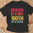 Bruh Its My 100 Days Of School 100Th Day Of School Boys T-Shirt Gifts for Old Men