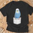Budgie Chest Pocket Bird Pet Welli T-Shirt Geschenke für alte Männer