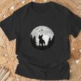Bull Terrier Moon Bull Terrier Dog Holder T-Shirt Geschenke für alte Männer