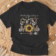 Busy Being Goat Mom Cute Mama Farm Animal Sunflower Leopard T-Shirt Gifts for Old Men