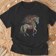 Caballo Arte Árbol Colorido Animal Caballo Camiseta unisex Regalos para ancianos