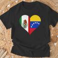 Camisaenezolana Mexicana Corazón Banderaenezuela México Camiseta unisex Regalos para ancianos