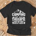 Camping Bier Spruch Wohnwagen Papa Opa Hobbycamper Camper T-Shirt Geschenke für alte Männer