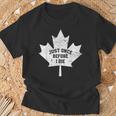 Canada Maple Leaf Vintage Just Once Before I Die Toronto T-Shirt Gifts for Old Men