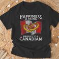 Canada Marriage Canadian Married Flag Wedded Culture Flag T-Shirt Gifts for Old Men