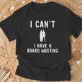 I Can't I Have Board Meeting Surfing Surfer Surf T-Shirt Gifts for Old Men