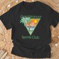 Casablanca Tennis Club T-Shirt - Tropisches Palmen & Sonnenuntergang Design Geschenke für alte Männer