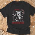 Graphic Cat Animal Horror Movie Cute Kitten Meow T-Shirt Gifts for Old Men
