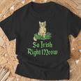 Cat So Irish Right Meow St Patrick’S Day T-Shirt Gifts for Old Men