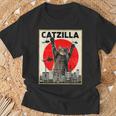 Catzilla Anime Lover Kawaii Animals Japanese Style Movies T-Shirt Gifts for Old Men