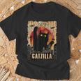 Catzilla Retro T-Shirt Geschenke für alte Männer