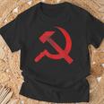 Cccp Ussr Hammer Sickle Flag Soviet Communism T-Shirt Geschenke für alte Männer