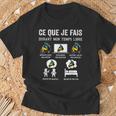 Ce Que Je Fais Durant Mon Temps Libre Rouler Avec Ma Moto T-Shirt Cadeaux pour les vieillards