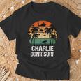 Charlie Dont Surf Helicopter Beach Vietnam Surfer T-Shirt Geschenke für alte Männer
