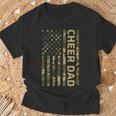 Cheer Dad Flag Cheerleading T-Shirt Gifts for Old Men
