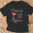 Cheers To 51 Years 51St Birthday 51 Years Old Bday T-Shirt Gifts for Old Men