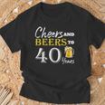 Cheers And Beers To 40 Years Birthday Party Dinking T-Shirt Gifts for Old Men