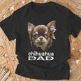 Chihuahua Langhaariger Papa Lustigerater Hund Chiwawa Papa T-Shirt Geschenke für alte Männer