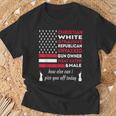 Christian White Straight Independence Day Memorial Day Pride T-Shirt Gifts for Old Men