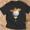 Cinco De Mayo Golf Ball With Sombrero And Margarita Golfer T-Shirt Gifts for Old Men