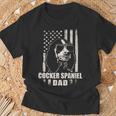 Cocker Spaniel Dad Cool Vintage Retro Proud American T-Shirt Gifts for Old Men