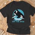 Comer La Rica Ballena Orca Meme Camiseta unisex Regalos para ancianos