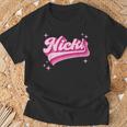 Cool Personalized Name Nicki Distressed Retro Vintage Groovy T-Shirt Gifts for Old Men
