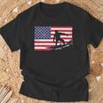 Cool Surfing For Men 4Th Of July American Flag Surfer T-Shirt Gifts for Old Men