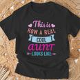 Cool Tante T-Shirt mit Herzmotiv, Statement Schwarz Tee Geschenke für alte Männer