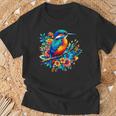 Coole Eisvogel Geist Tier Illustration Tie Dye Kunst T-Shirt Geschenke für alte Männer