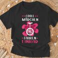 Coole Mädchen Fahren Unrad T-Shirt Geschenke für alte Männer