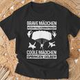 Coole Mädchen Springen Itself Parachute Jumping T-Shirt Geschenke für alte Männer